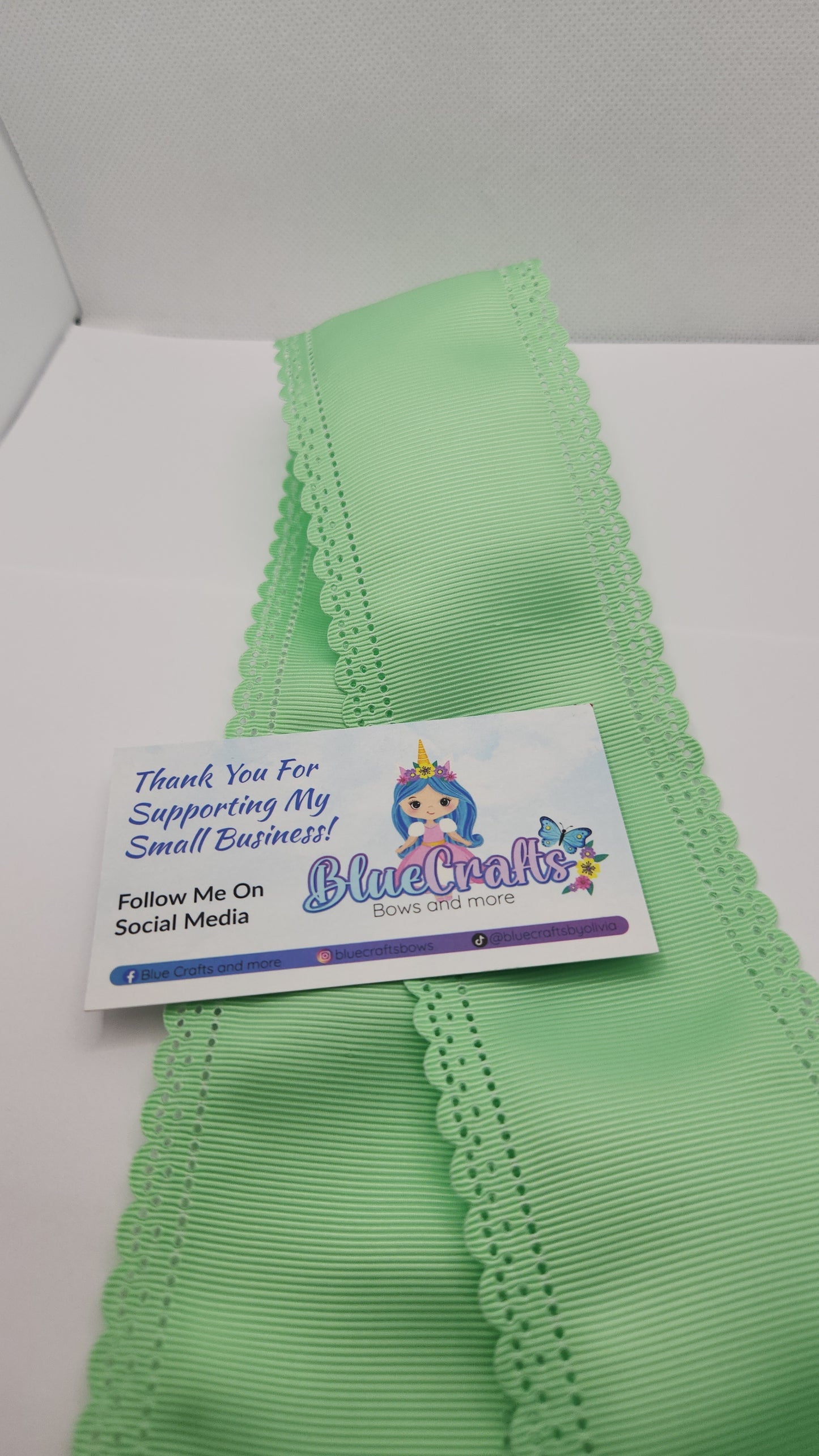 SCALLOP GROSGRAIN "MINT"