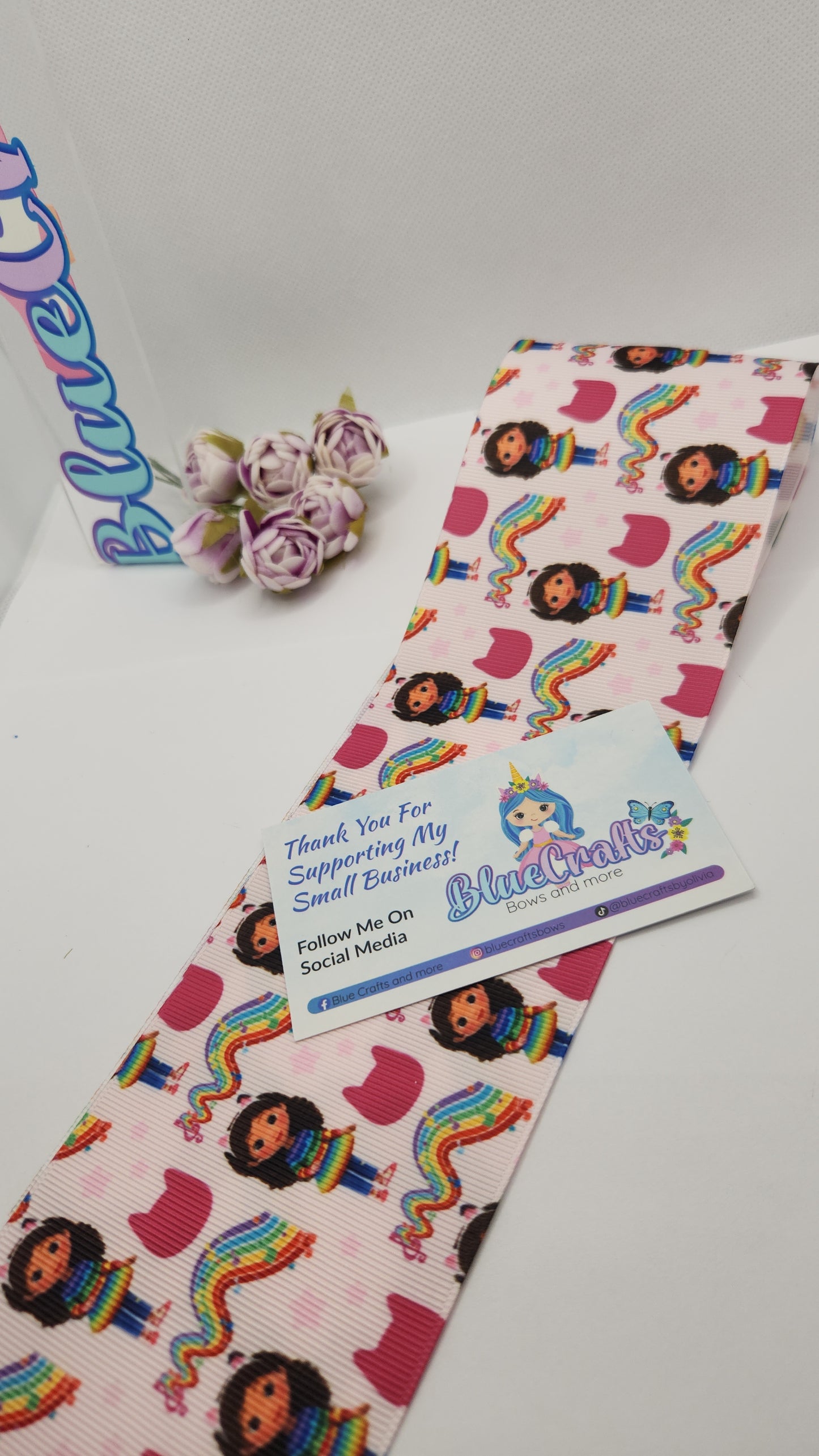 Grosgrain Ribbon 3 inch"Gaby Rainbow "