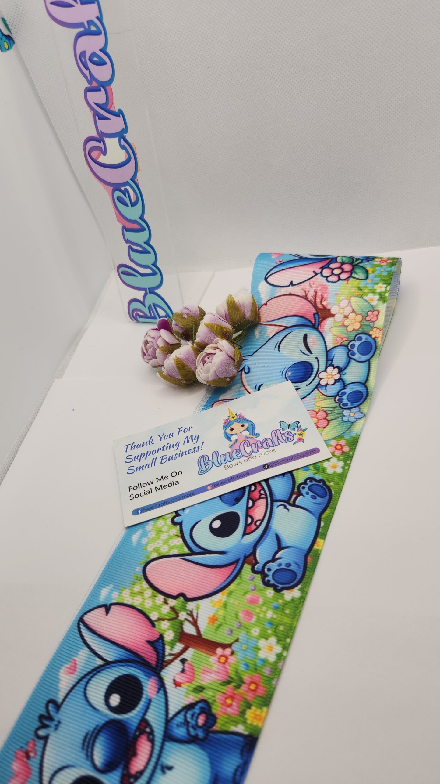 Grosgrain Ribbon 3inch "Stitch butterfly"