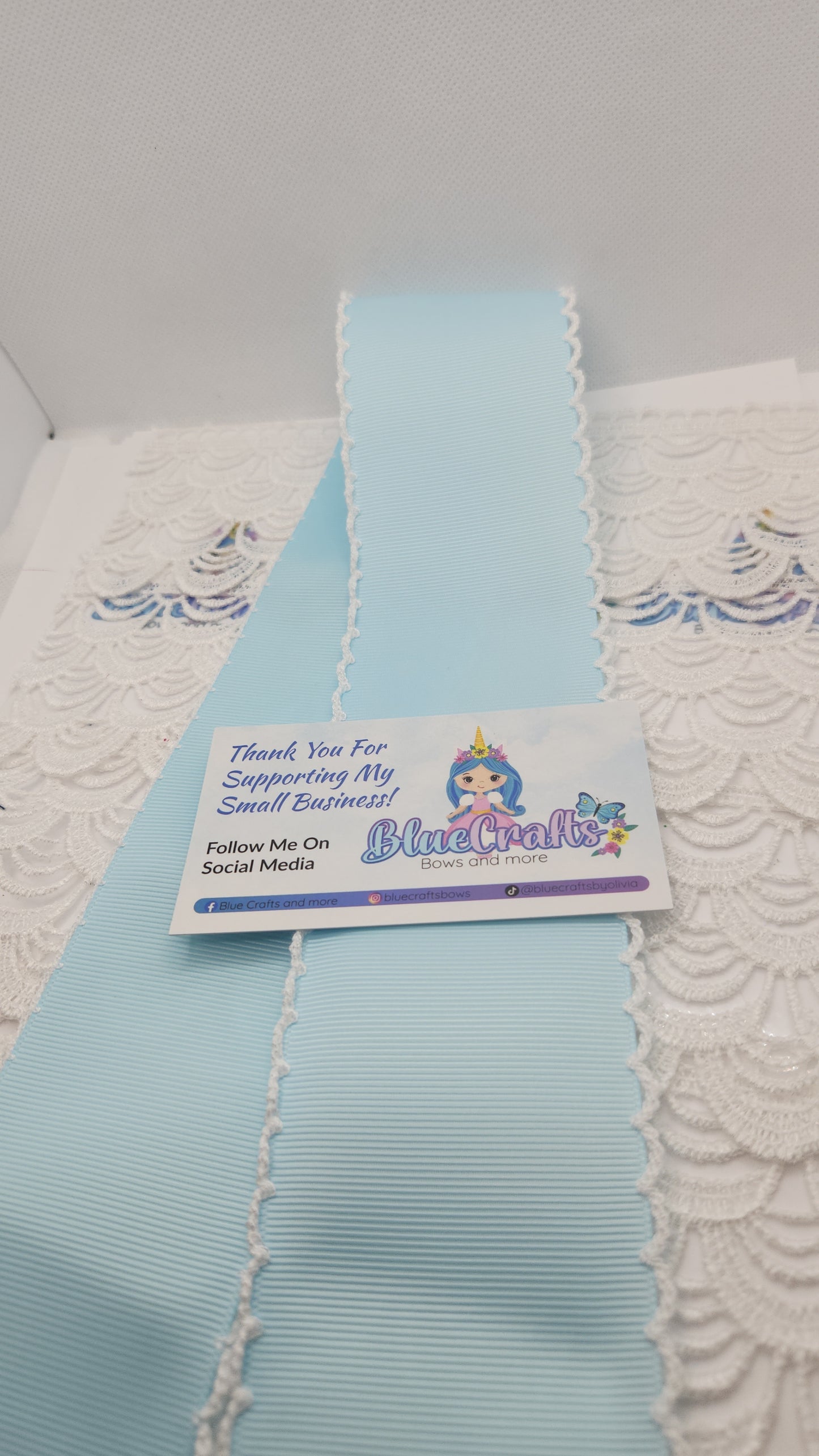 Moonstitich Ribbon "Lt.Blue/White"