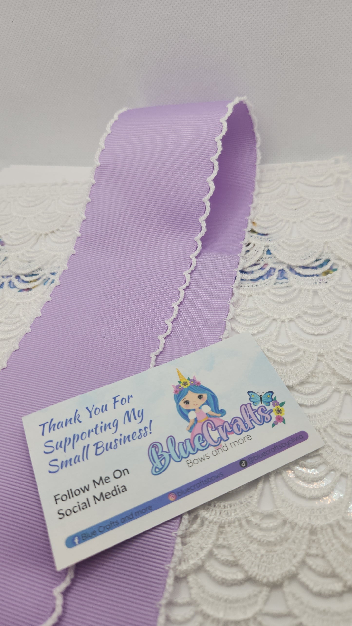 Moonstitich Ribbon "Lt.Orchid/White "