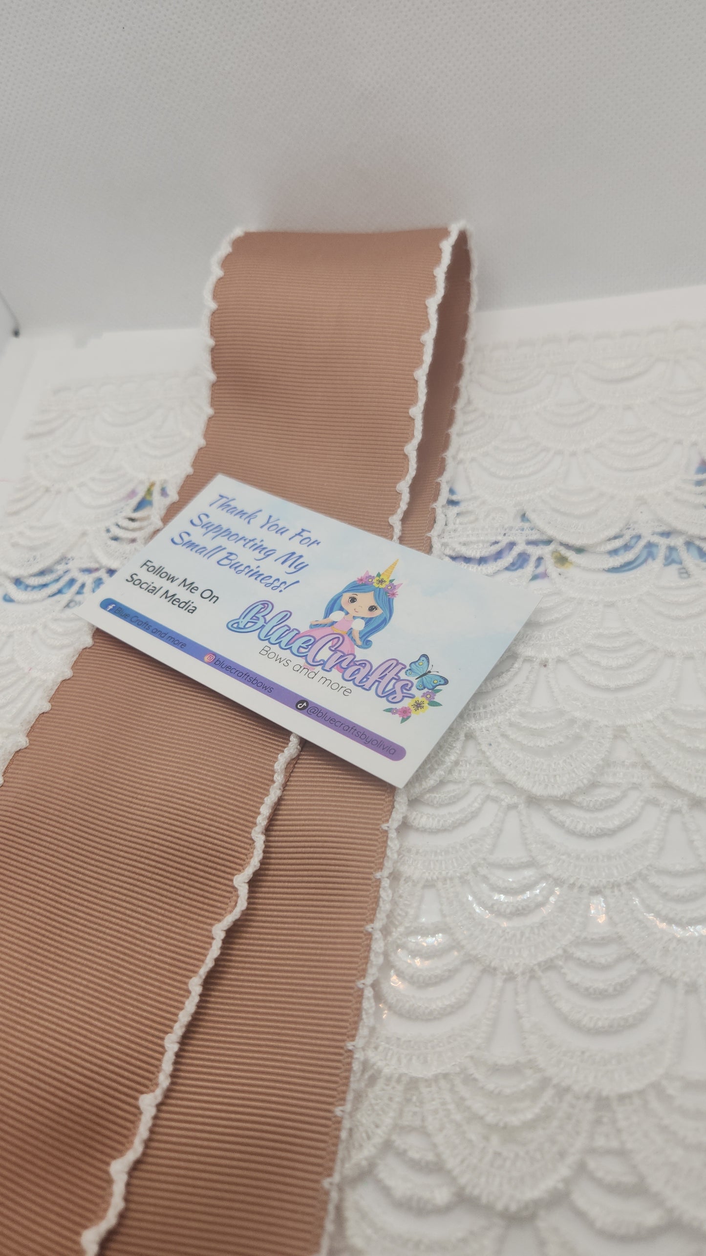 Moonstitich Ribbon "Natural/White"