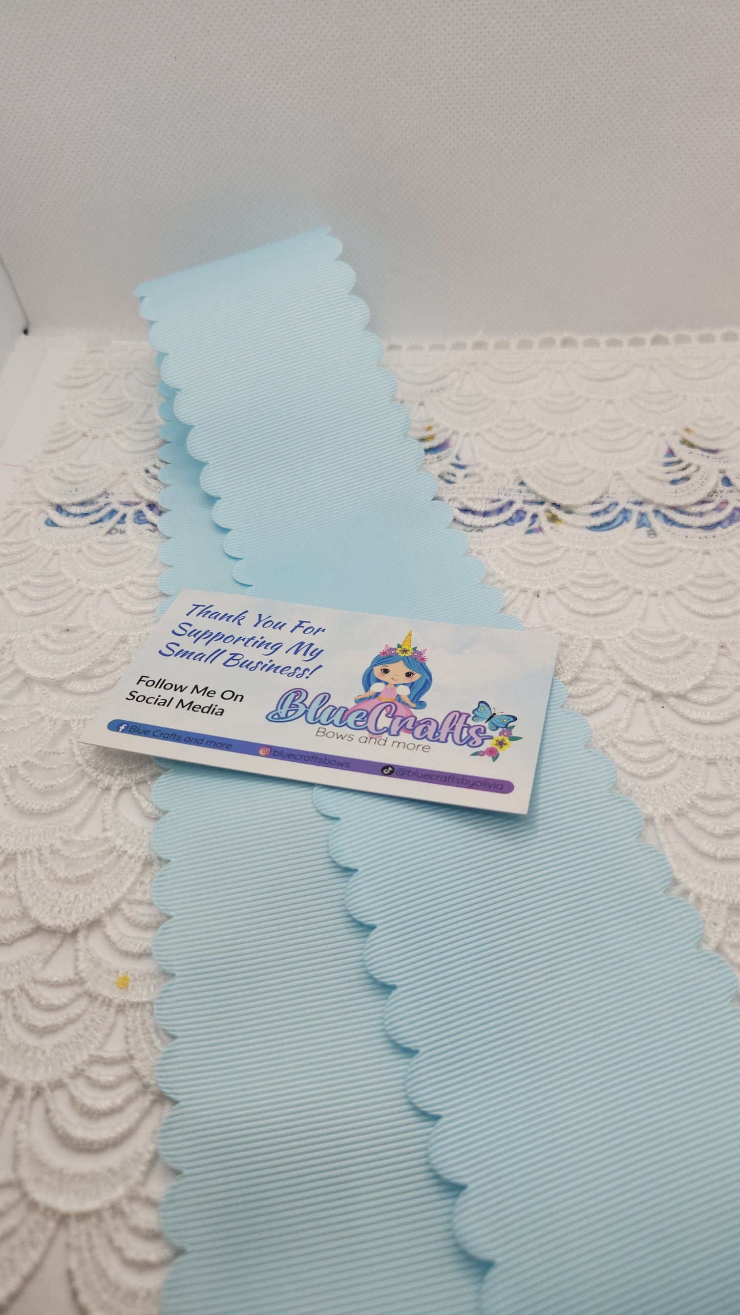 Scallop Wave Ribbon"Lt.Blue"