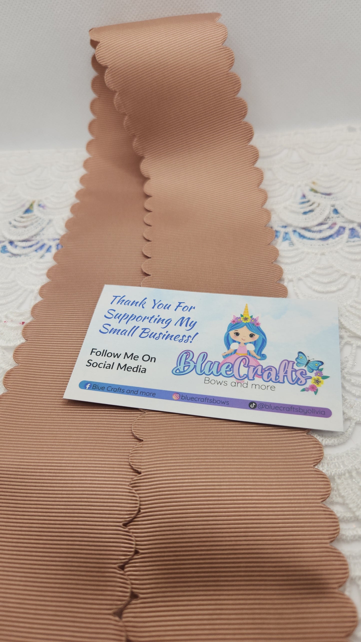 Scallop Wave Ribbon "Natural"