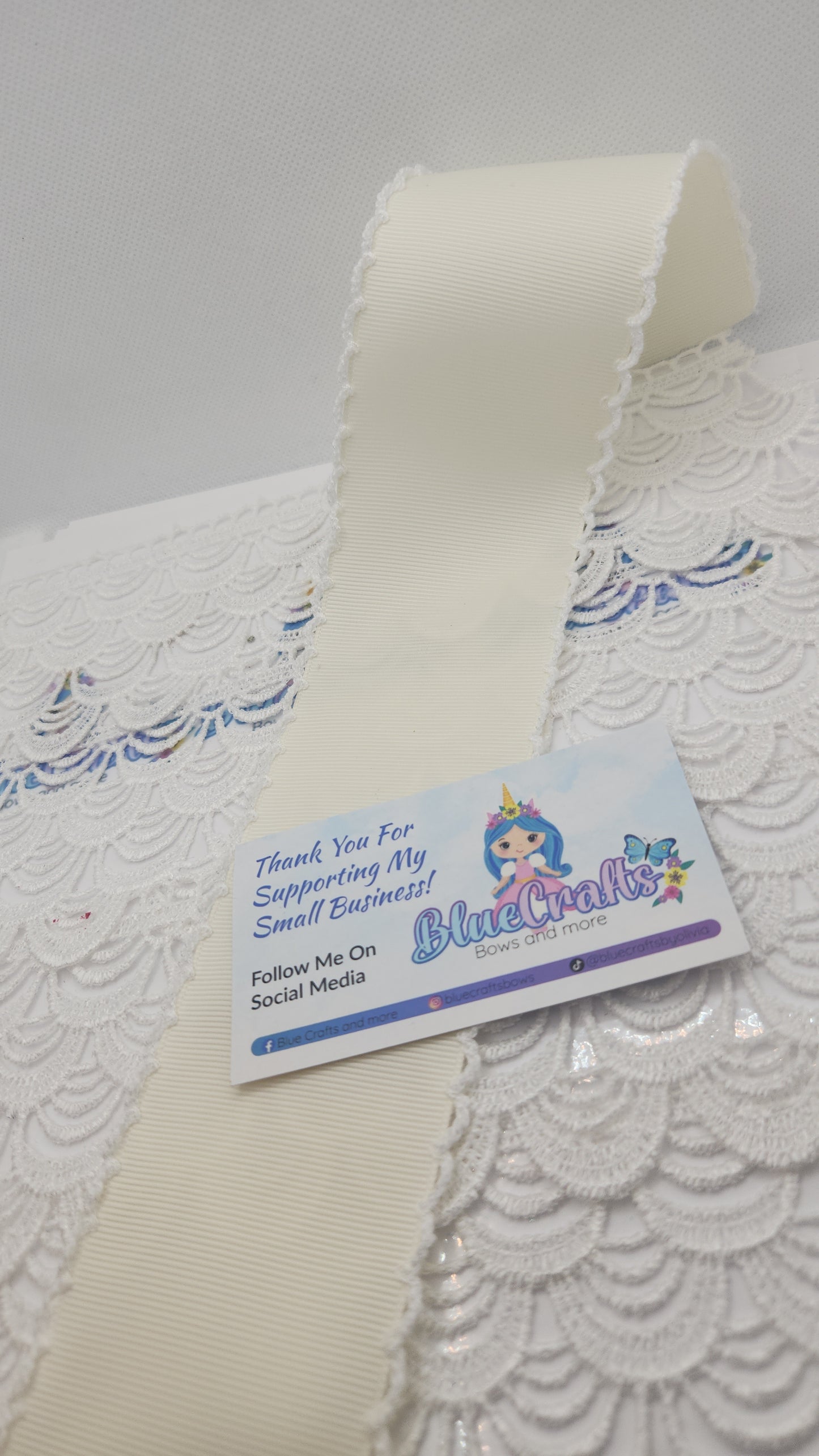Moonstitich Ribbon "Antique White/White"