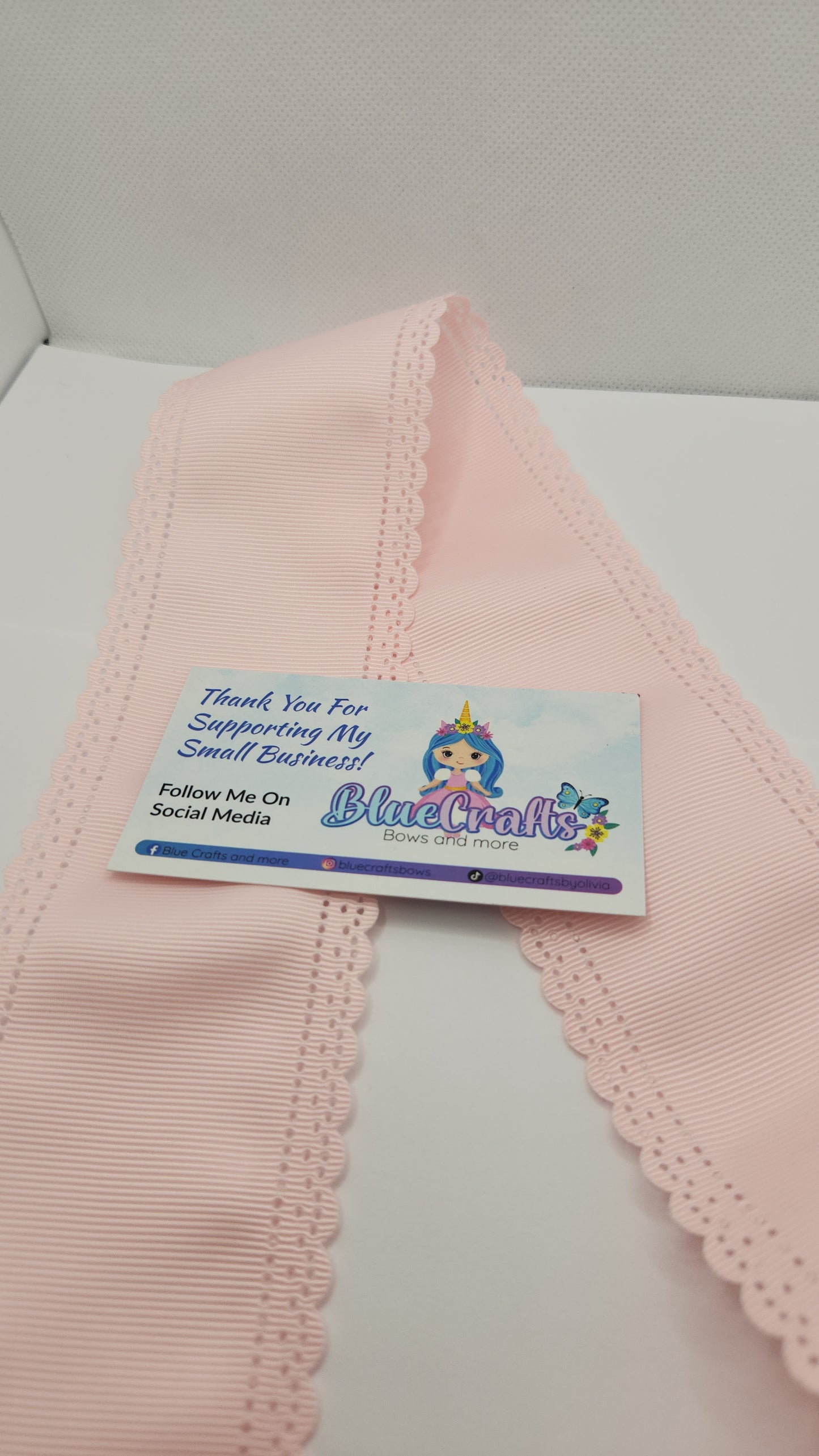 Scallop Grosgrain Ribbon "Lt Pink"