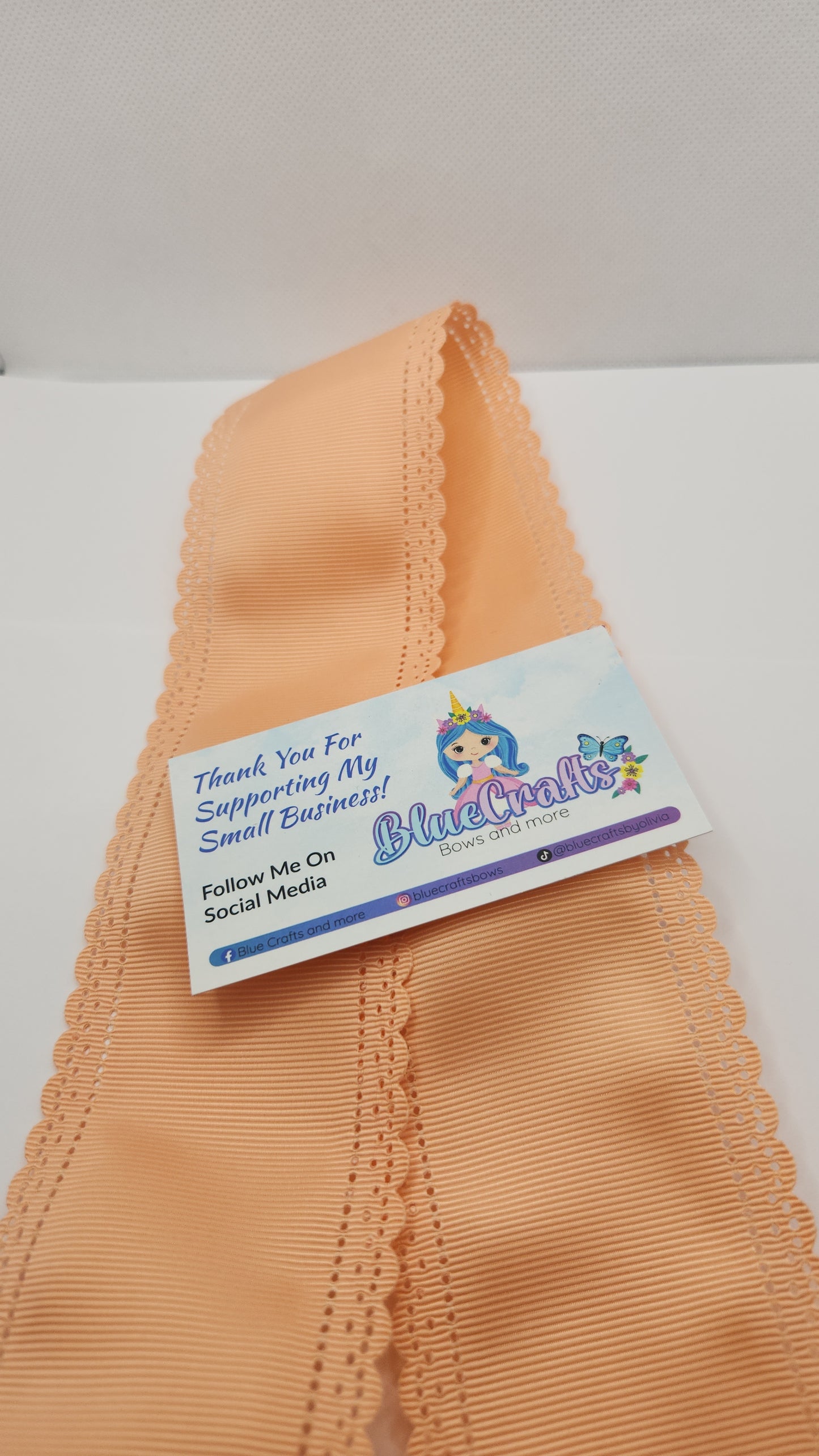 Scallop Grosgrain Ribbon "Peach"