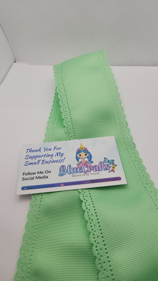 SCALLOP GROSGRAIN "MINT"