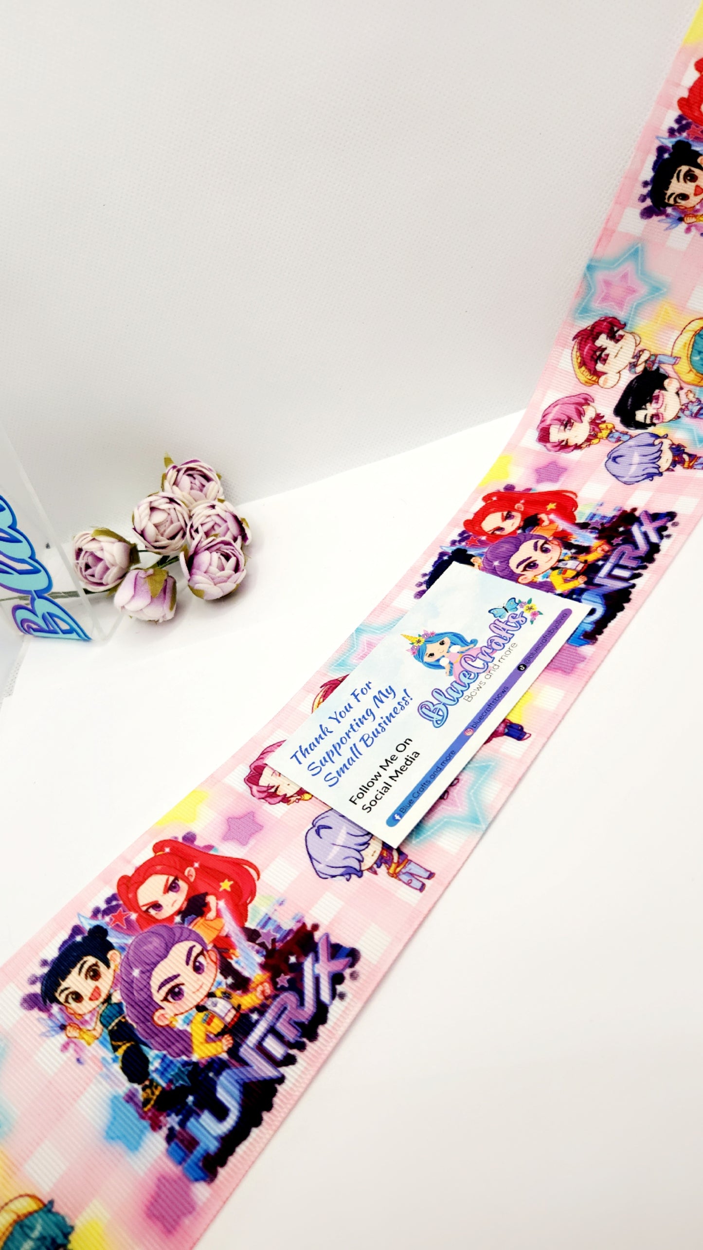 Grosgrain Ribbon 3inch "Kpop-Saja boys"