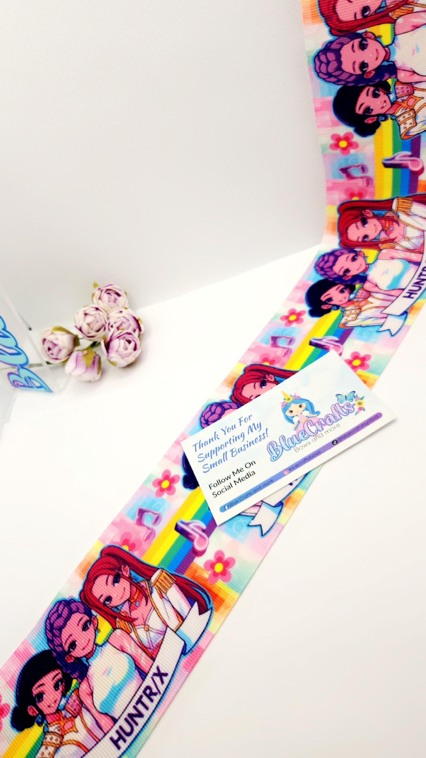 Grosgrain Ribbon 3inch "Kpop Flowers"