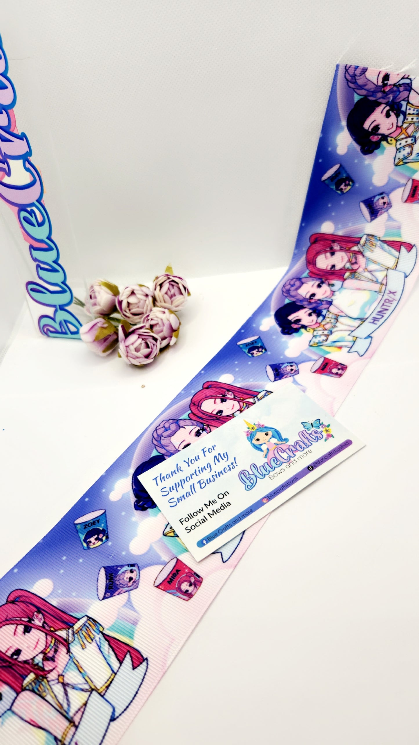 Grosgrain Ribbon 3inch "Kpop Demon Hunter Girls"