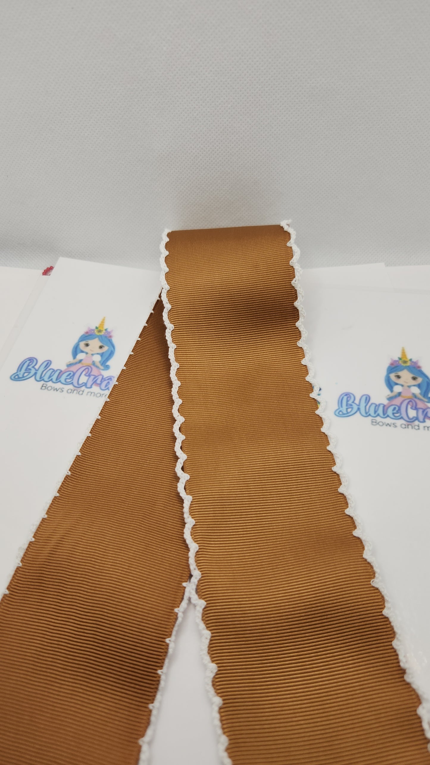 Moonstitich Ribbon  "Golden Brown/White"