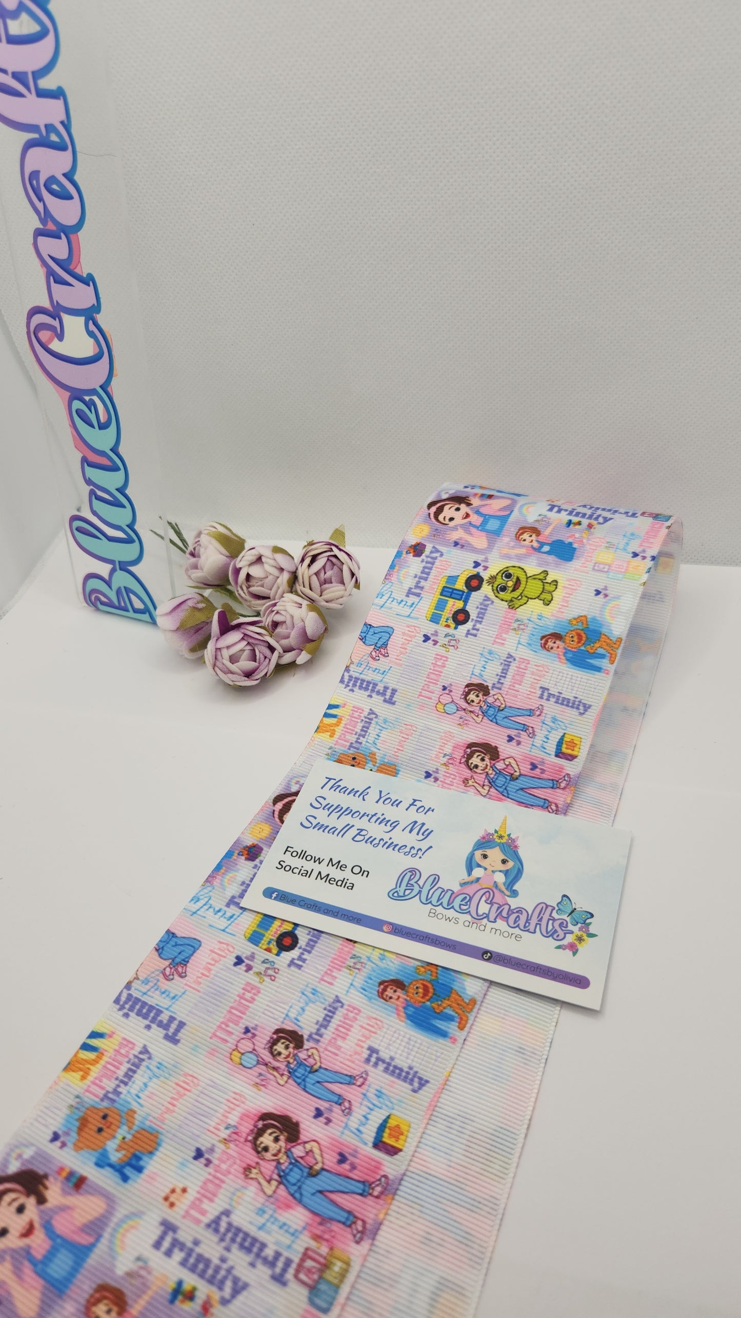 Grosgrain Ribbon 3 inch "Mrs Rachel #1"