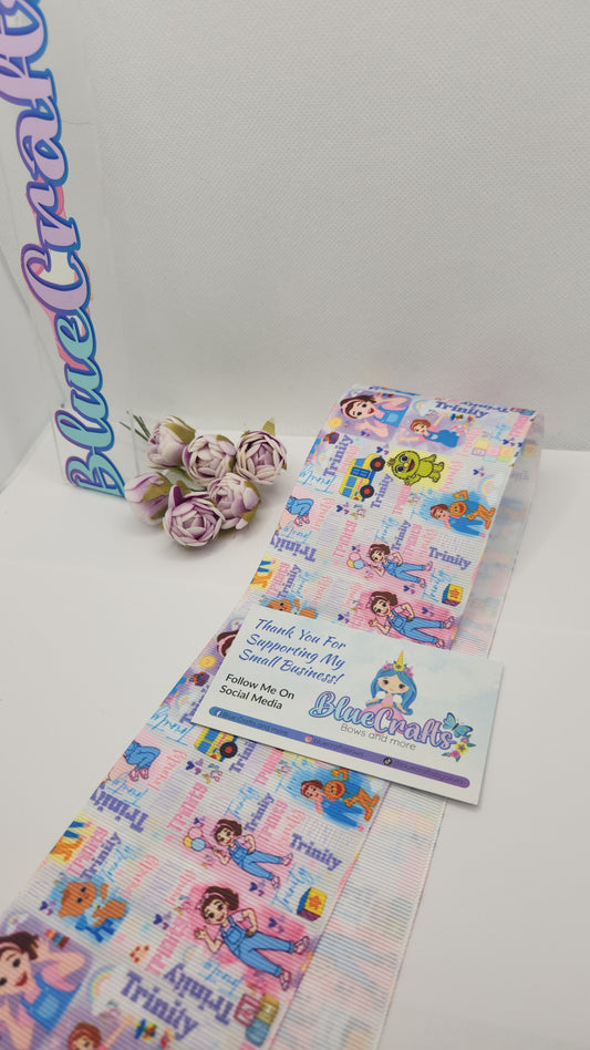 Grosgrain Ribbon 3 inch "Mrs Rachel #1"