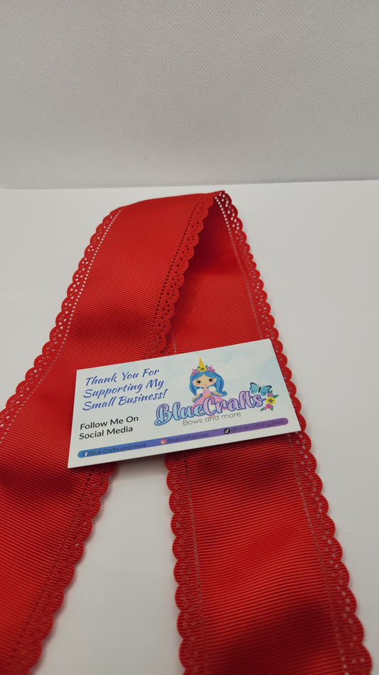 Scallop Grosgrain "Red"