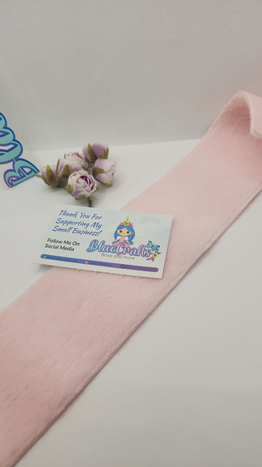 Fleece Fur Ribbon 3inch "Lt.Pink"