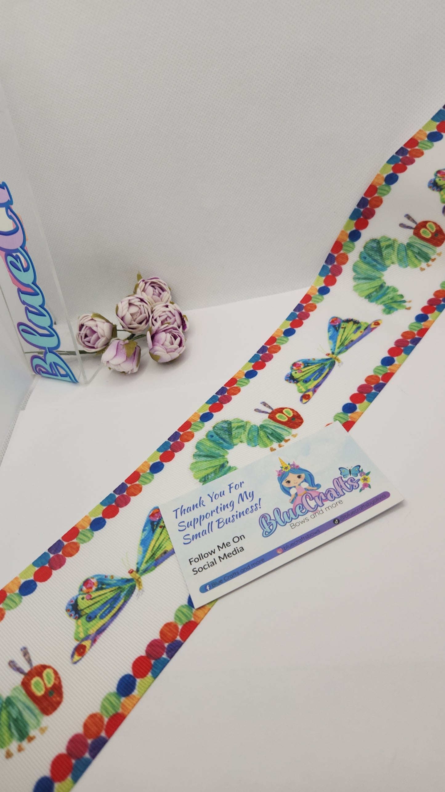 Grosgrain Ribbon 3inch "The hungry Caterpillar"
