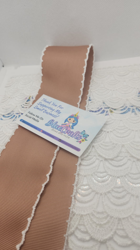 Moonstitich Ribbon "Natural/White"