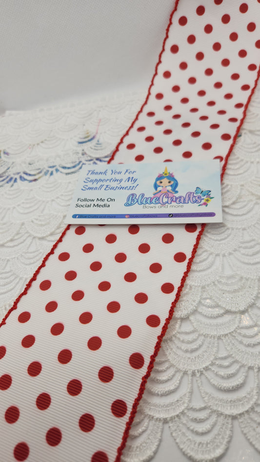 Moonstitich Ribbon  "Swiss Red Dots"