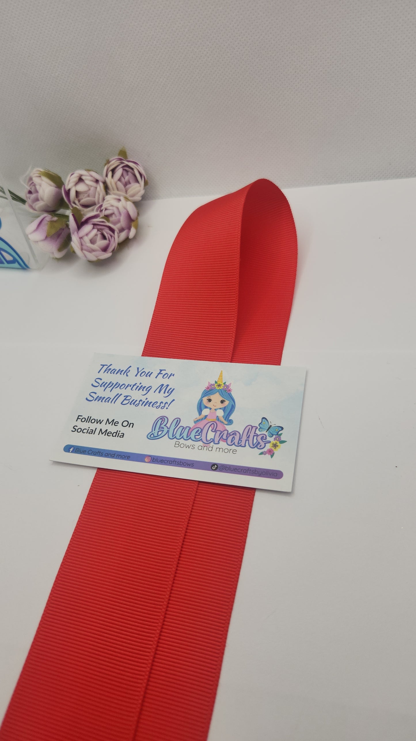 Grosgrain Ribbon 1.5 "Hot Red"
