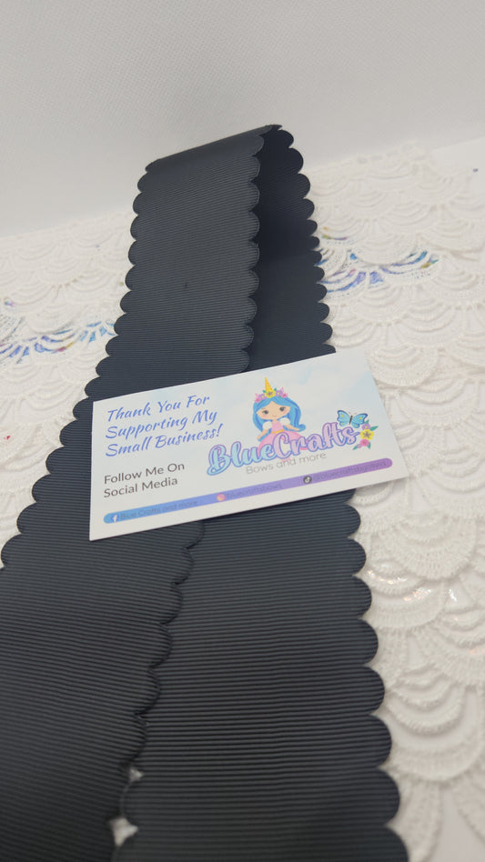 Scallop Wave Ribbon "Black"