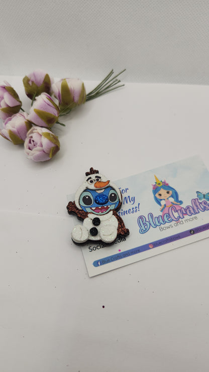Shaker for hairbows "Stitch Olaf"