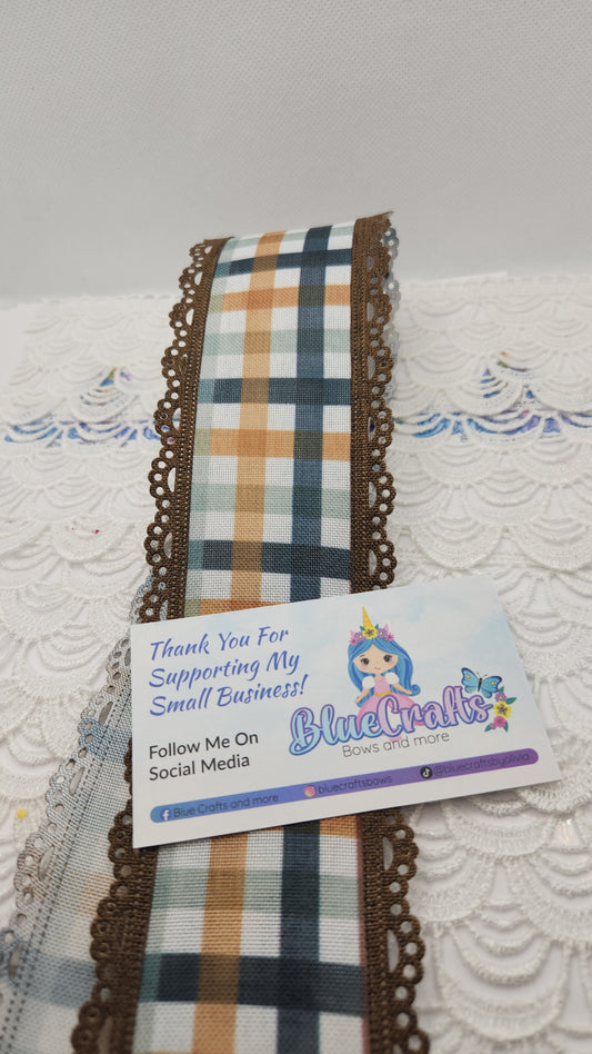 Scallop Canvas "Gingham Autumn"