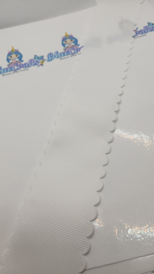 Scallop Wave Ribbon "White"