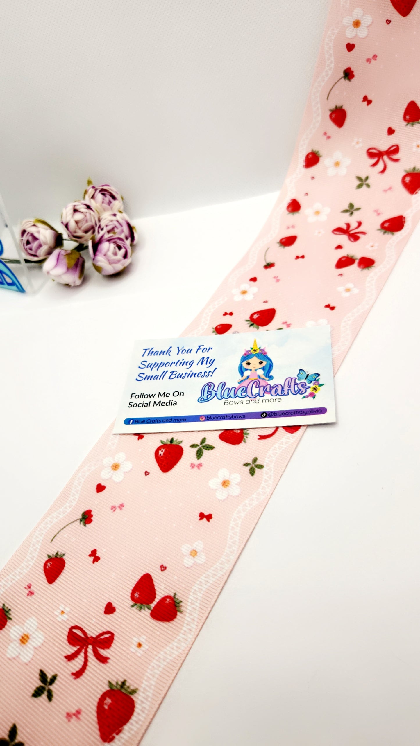 Grosgrain Ribbon 3inch "Strawberry"