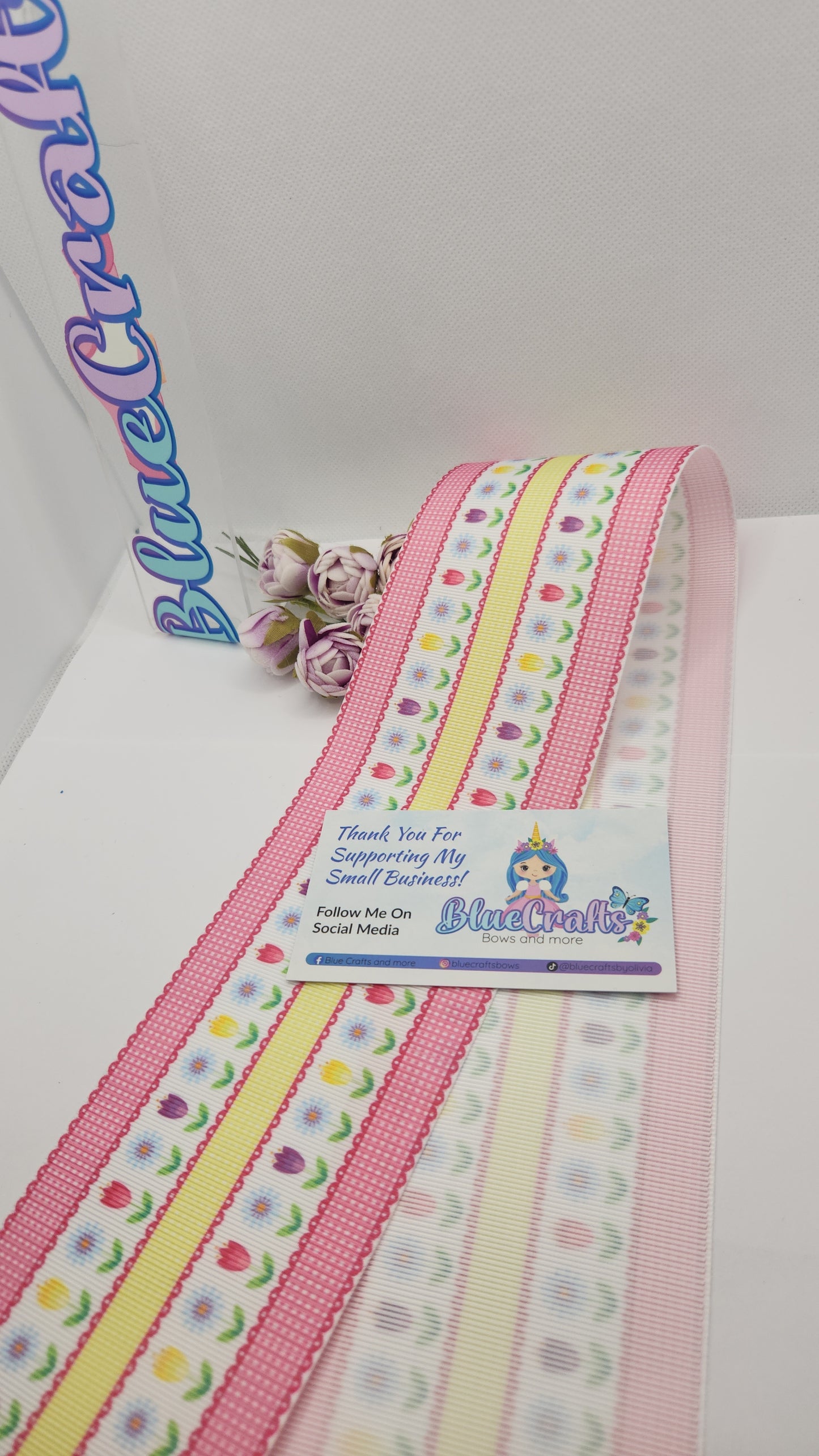 Grosgrain Ribbon 3inch "Flowers"