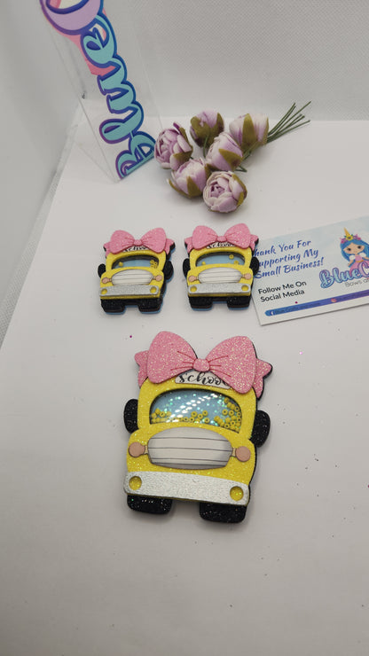 Shakers for hairbows "School bus"