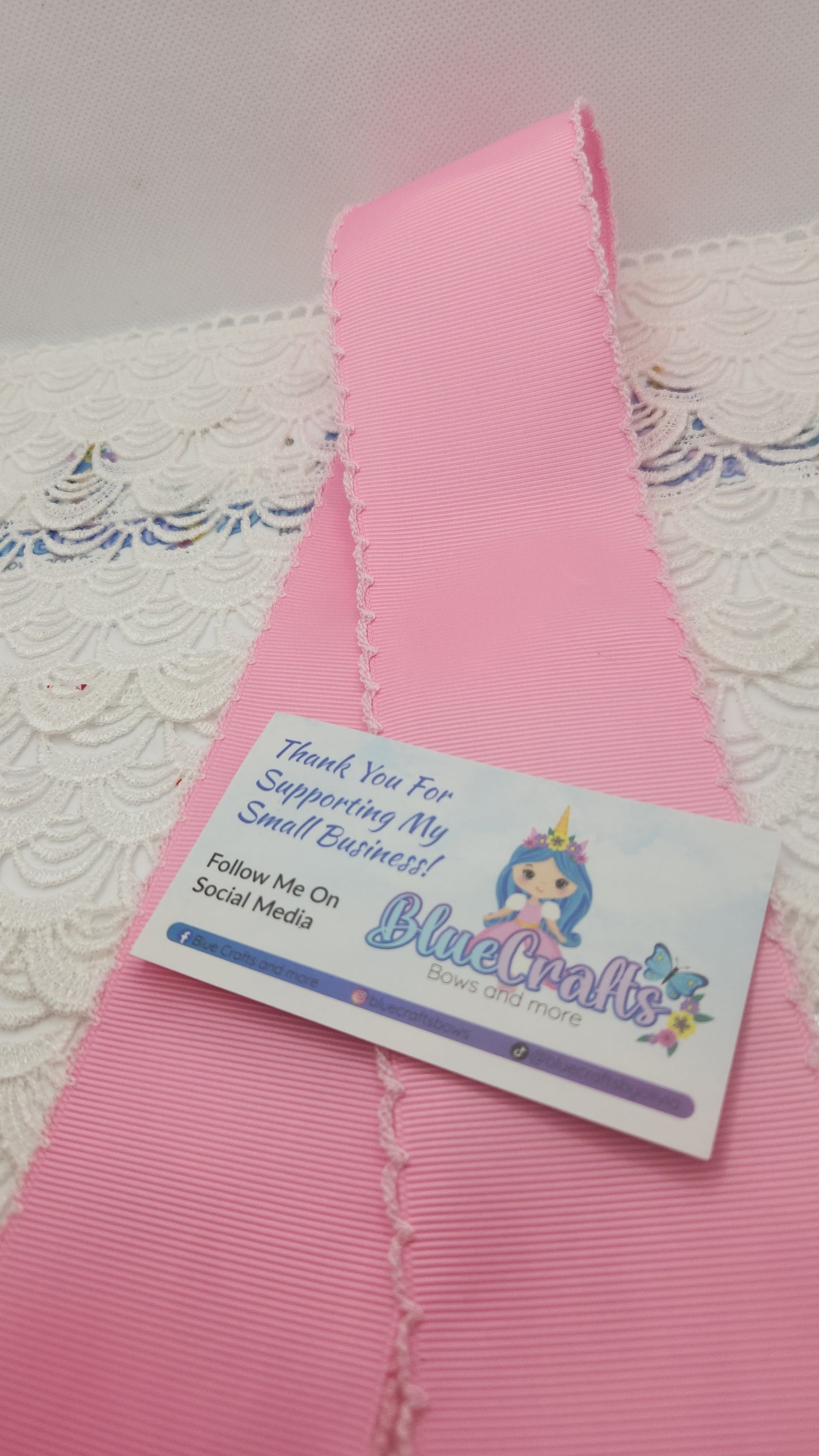 Moonstitich Ribbon "Geranium Pink/Ice Pink"