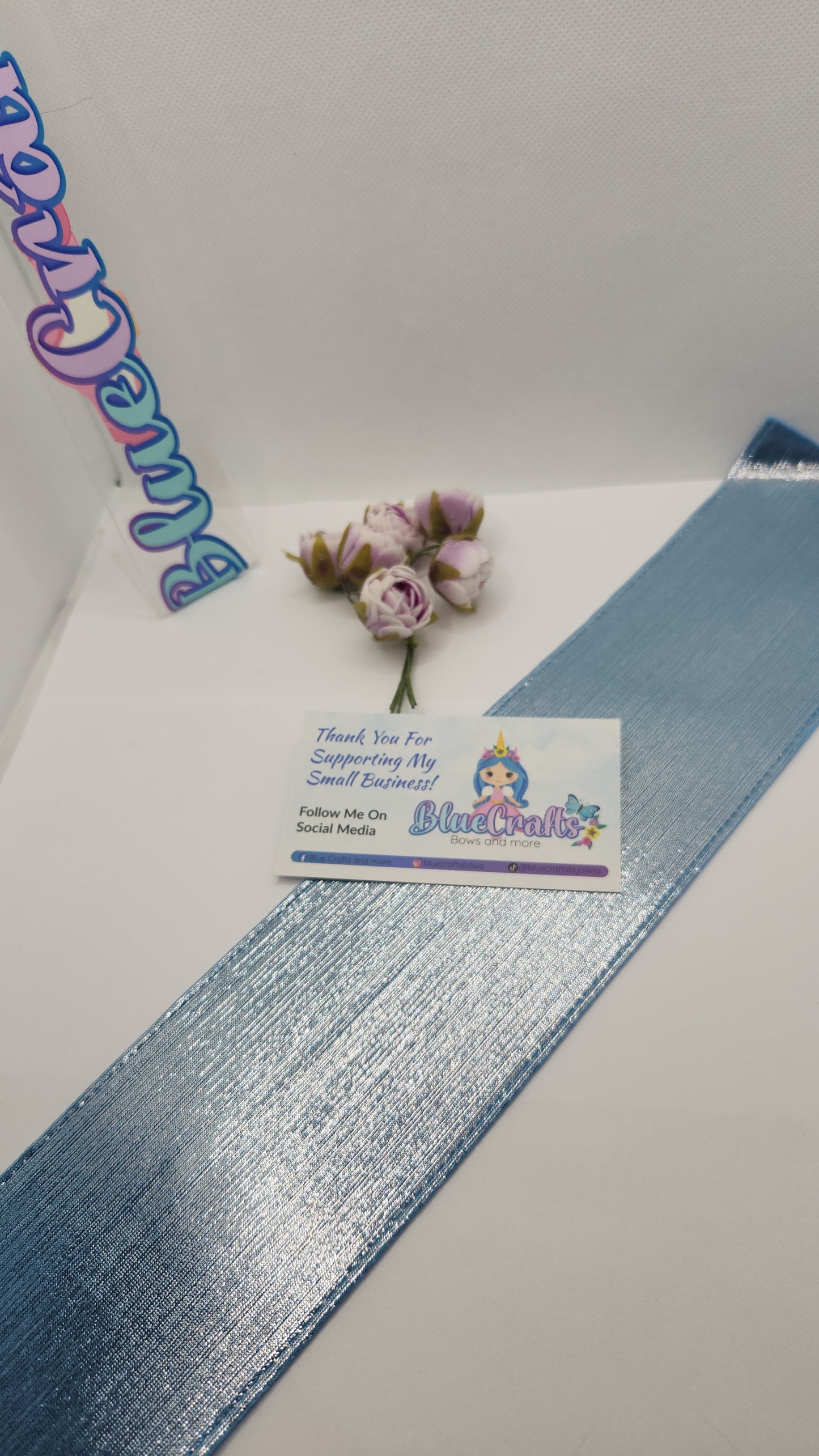 Metallic Ribbon 3inch "Lt.Blue"