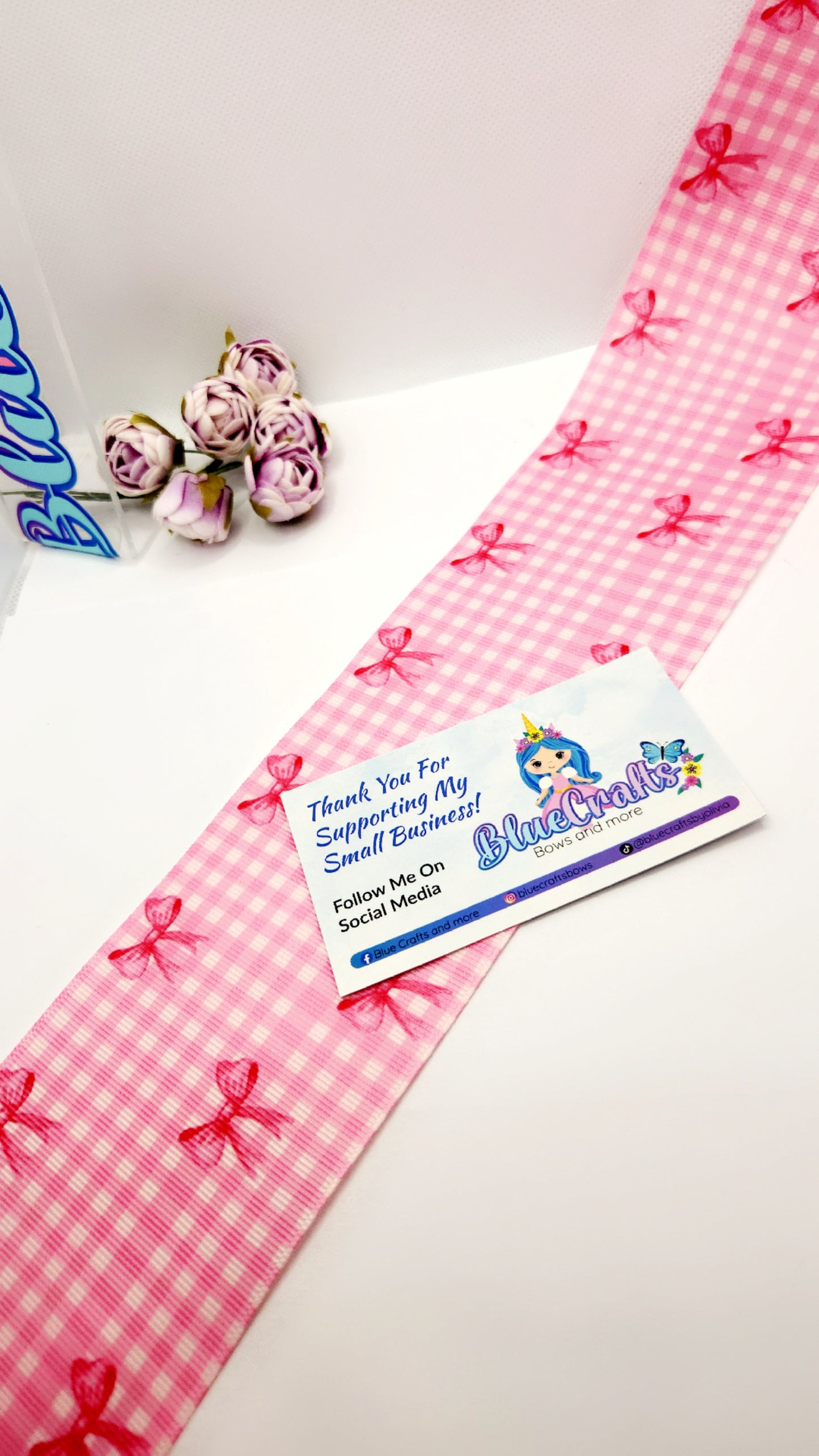 Grosgrain Ribbon 3inch "Gingham Bows"