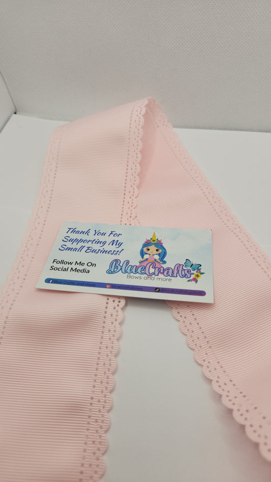 Scallop Grosgrain Ribbon "Lt Pink"