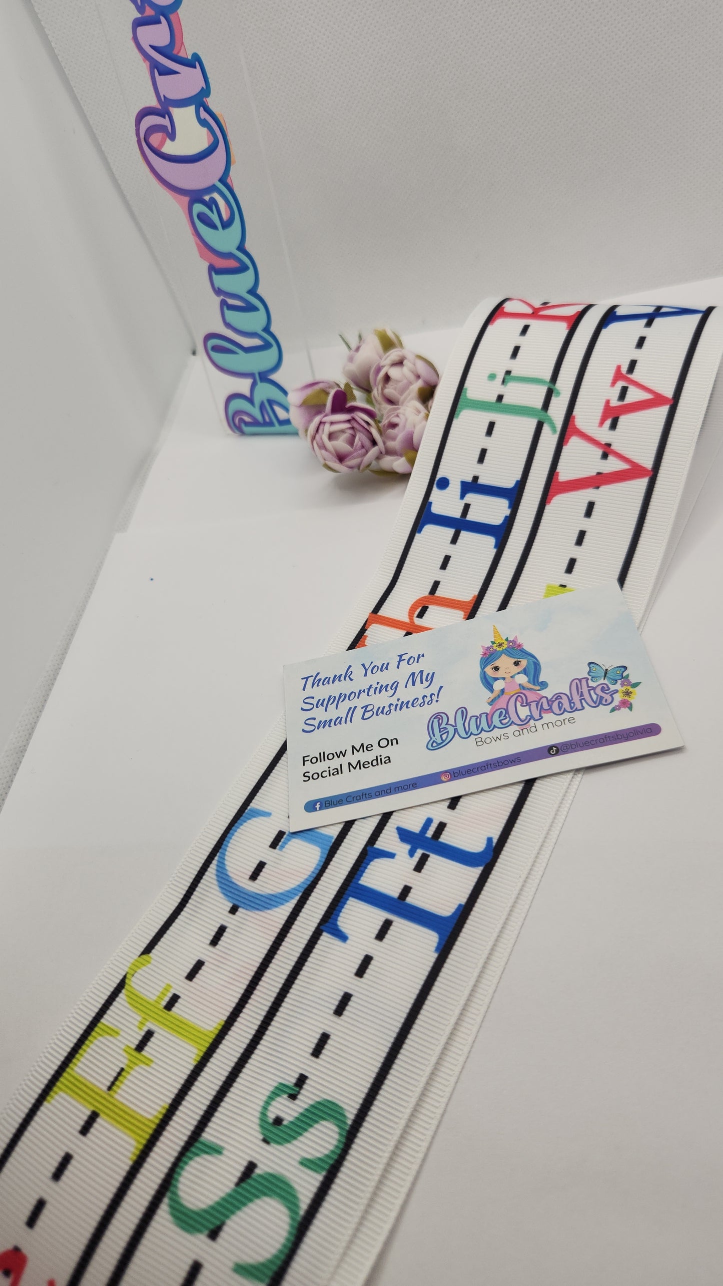 Grosgrain Ribbon 3inch "Abc"