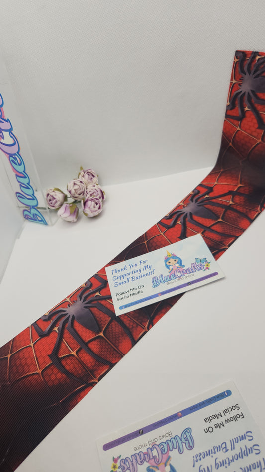 Grosgrain Ribbon 3inch "Spiderman"