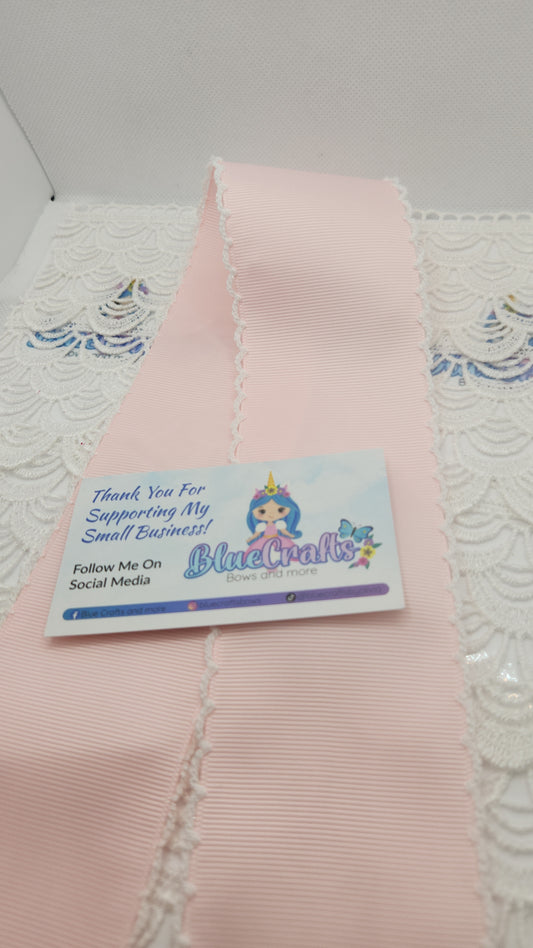 Moonstitich Ribbon "Powder Pink/White"