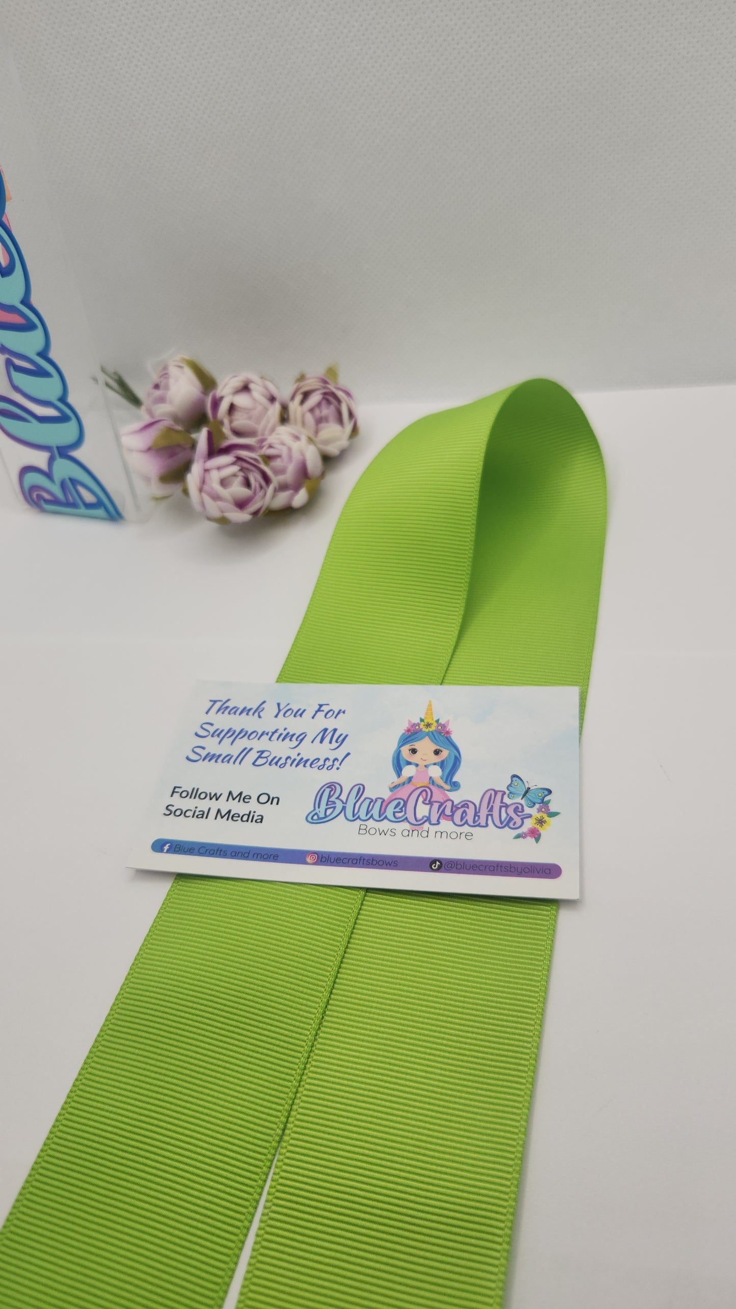 Grosgrain Ribbon 1.5 "Apple Green"