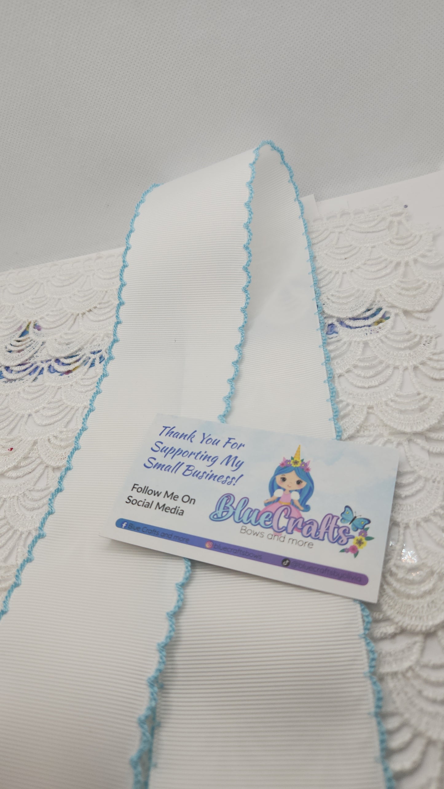 Moonstitich Ribbon "White/Lt.Blue"