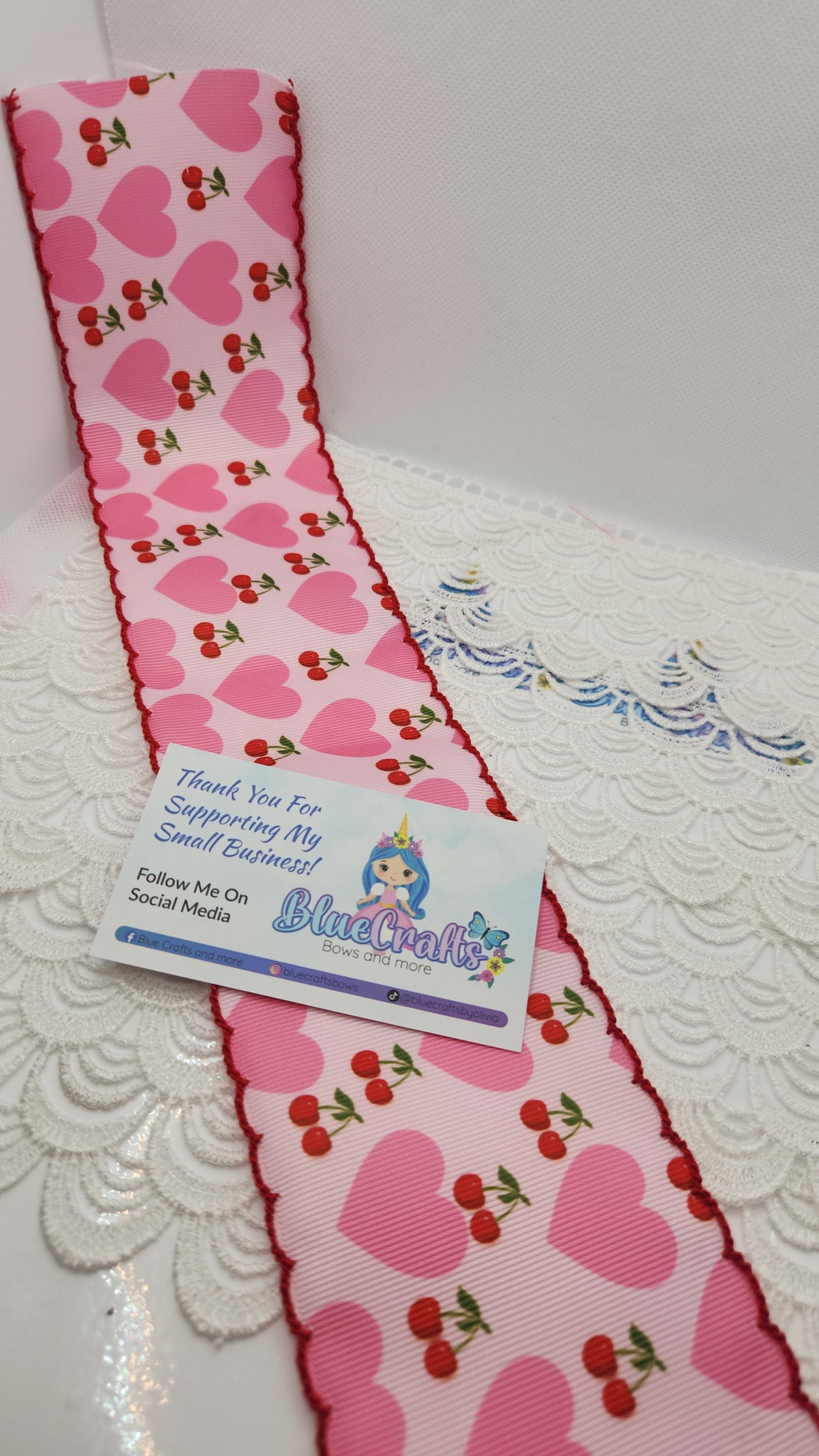 Moonstitich Print Ribbon  "Cherrys🍒"