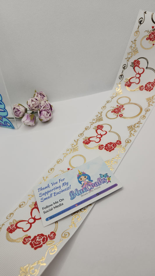 Grosgrain Ribbon 3inch "Mouse with Foil"