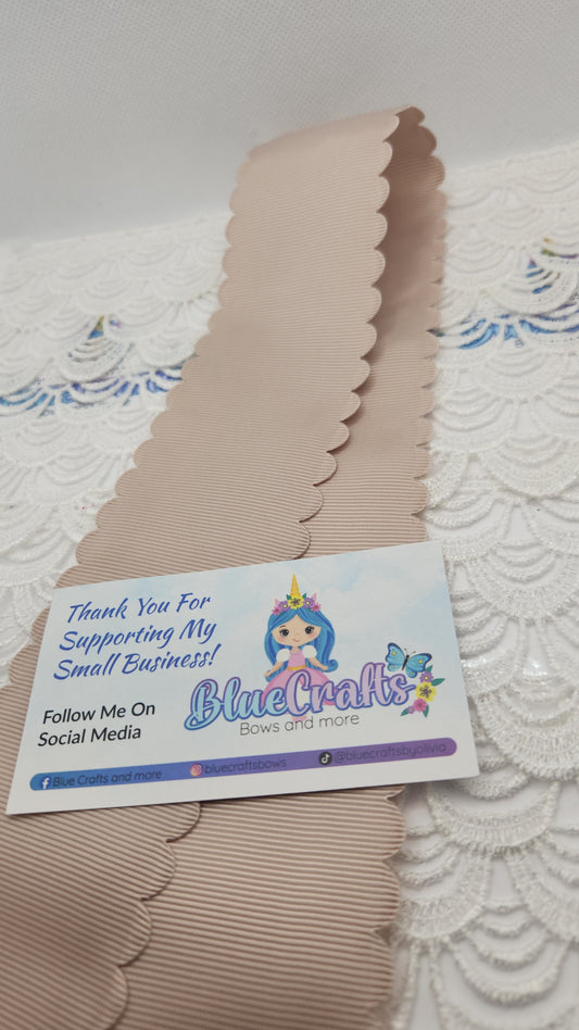 Scallop Wave Ribbon " Taupe"