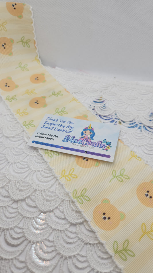 Moonstitich Print Ribbon "Cute Bear" 🐻