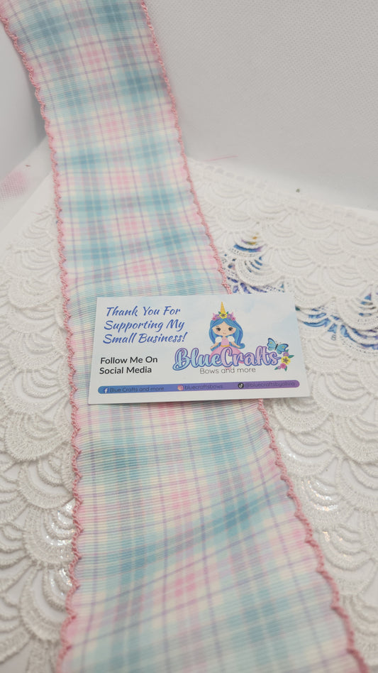 Moonstitich Ribbon "Pastel Gingham "
