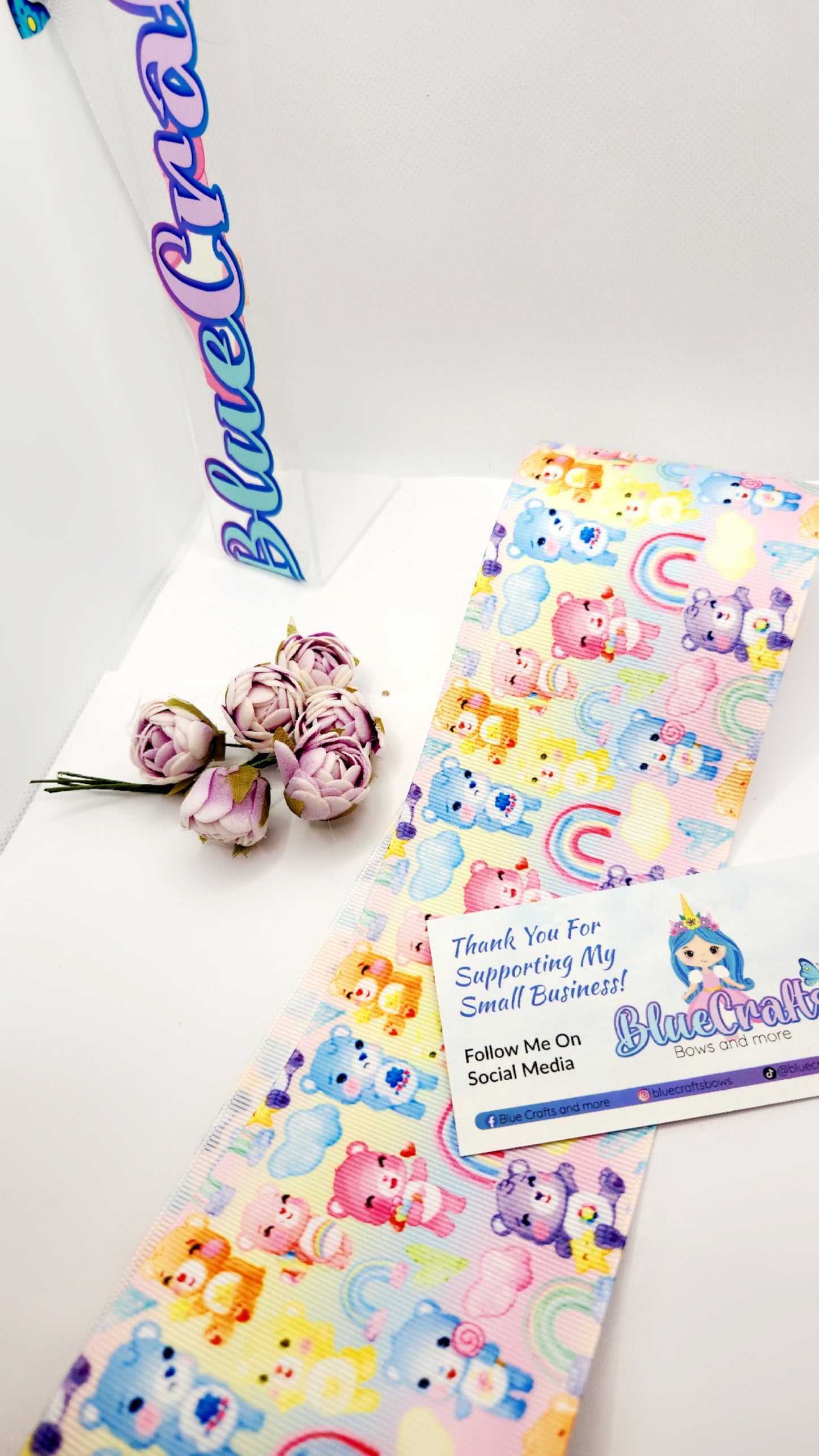 Grosgrain Ribbon 3inch "Carebears"