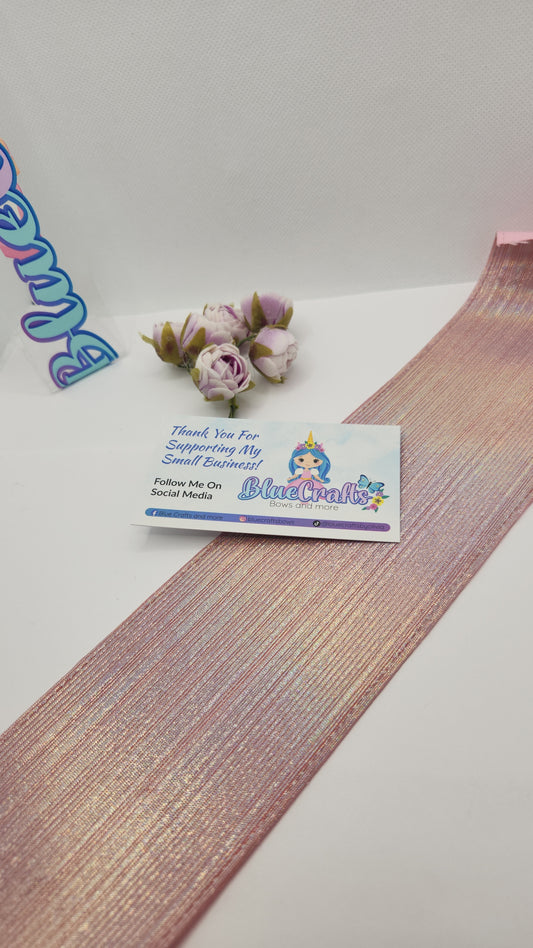 Metallic Ribbon 3inch "Rose Pink"