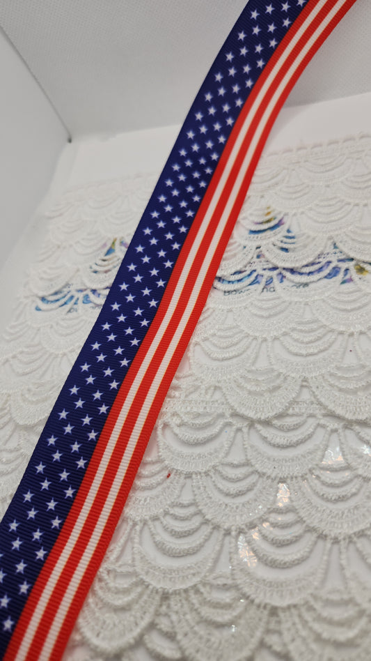 Grosgrain Ribbon " USA Flag"
