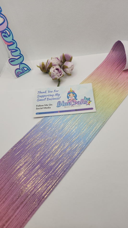 Metallic Ribbon 3inch "Rainbow"