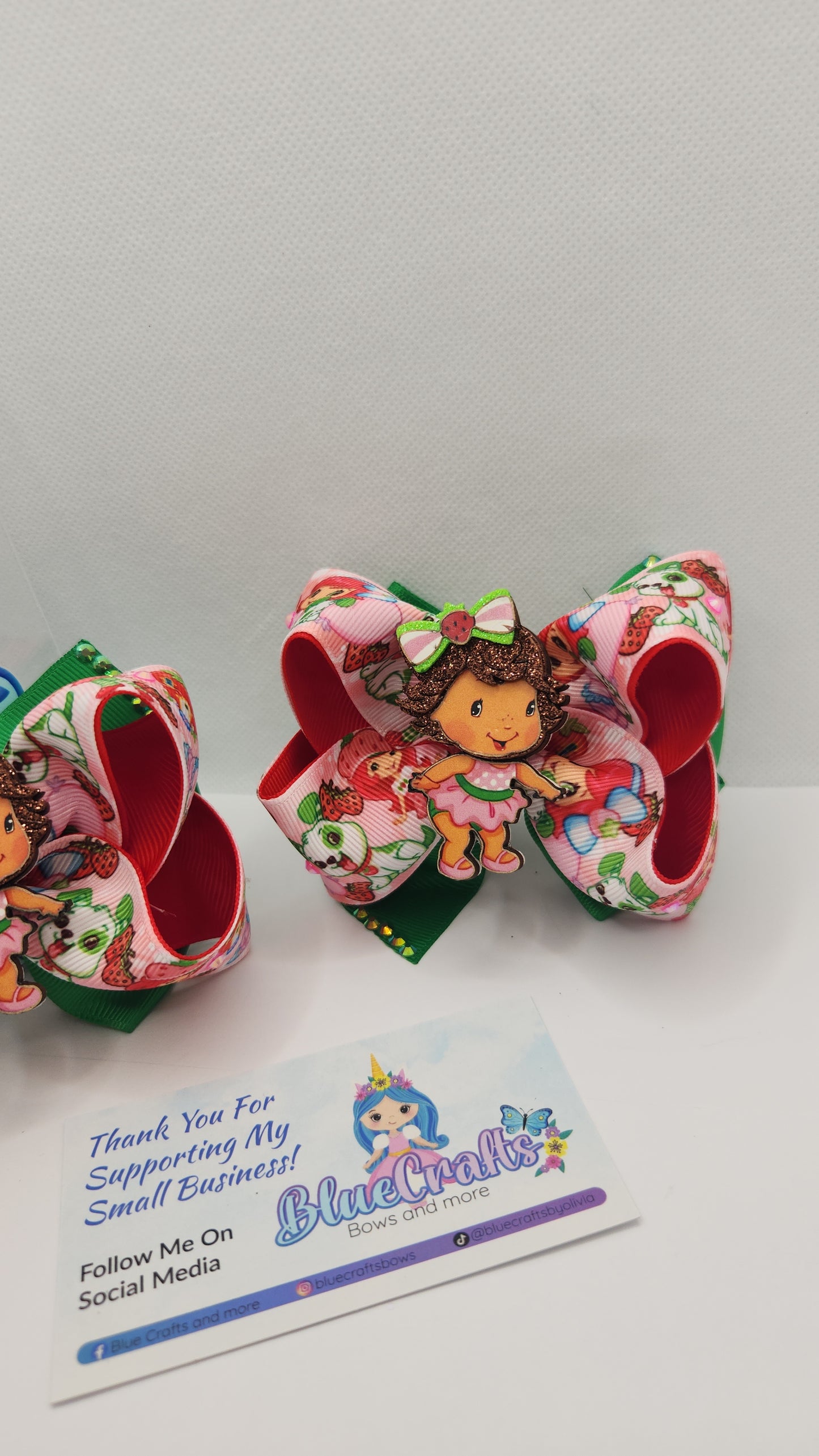 Pair of Mini Boutique Hairbows 3.5" & 4"with shaker,